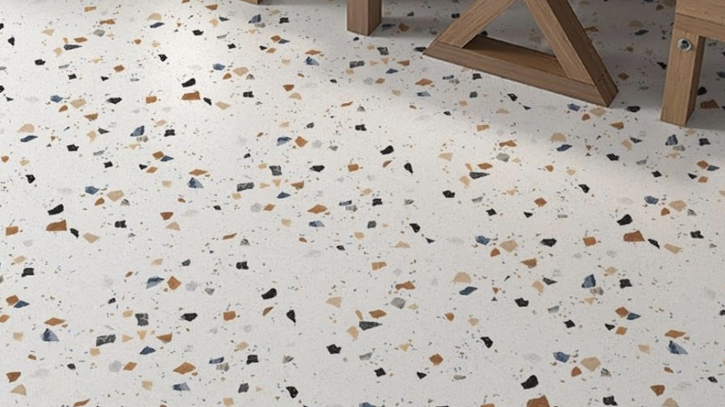 Cement Terrazzo Floor Covering Installation in Istanbul