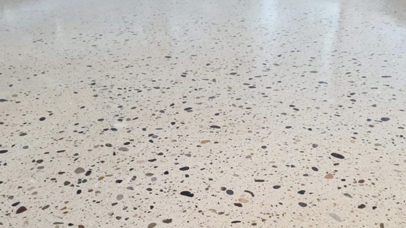 Cement Terrazzo Floor Covering Installation in Istanbul